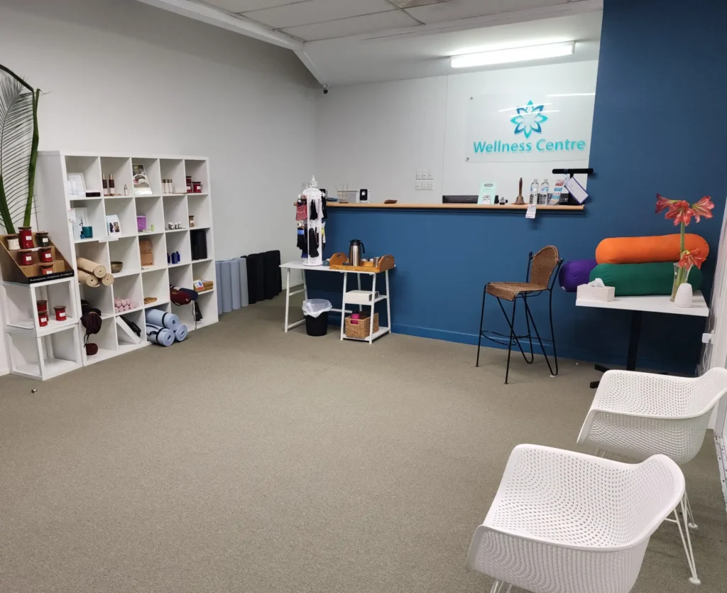relaxing Reception and waiting room at the Wellness Centre Wollongong